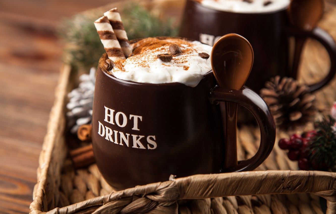 Wallpaper coffee, chocolate, cream, Cup, hot, cinnamon, cup, cocoa, drink, coffee, cream, chocalate image for desktop, section еда