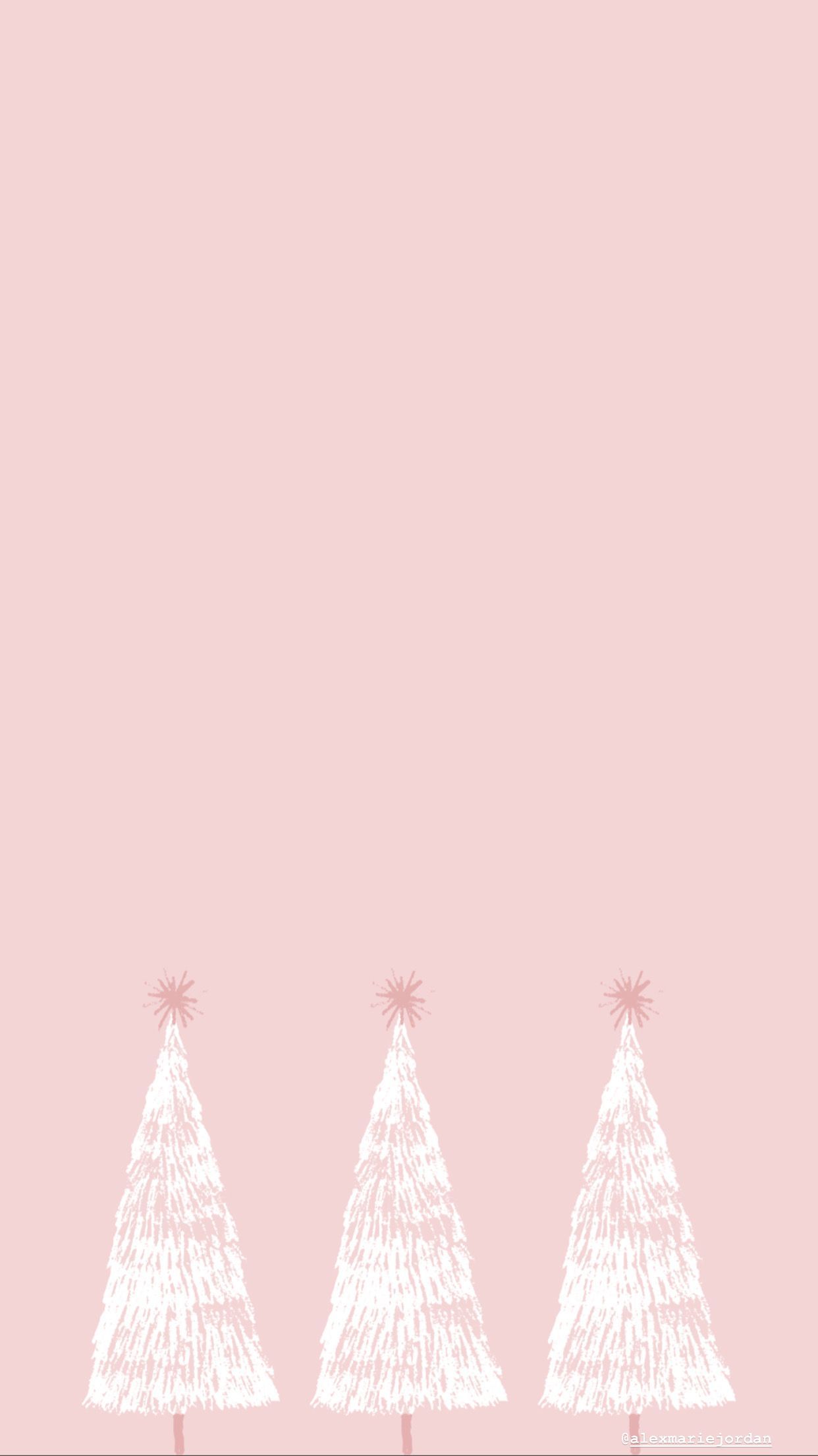 Aesthetic Pink Christmas Wallpapers Wallpaper Cave