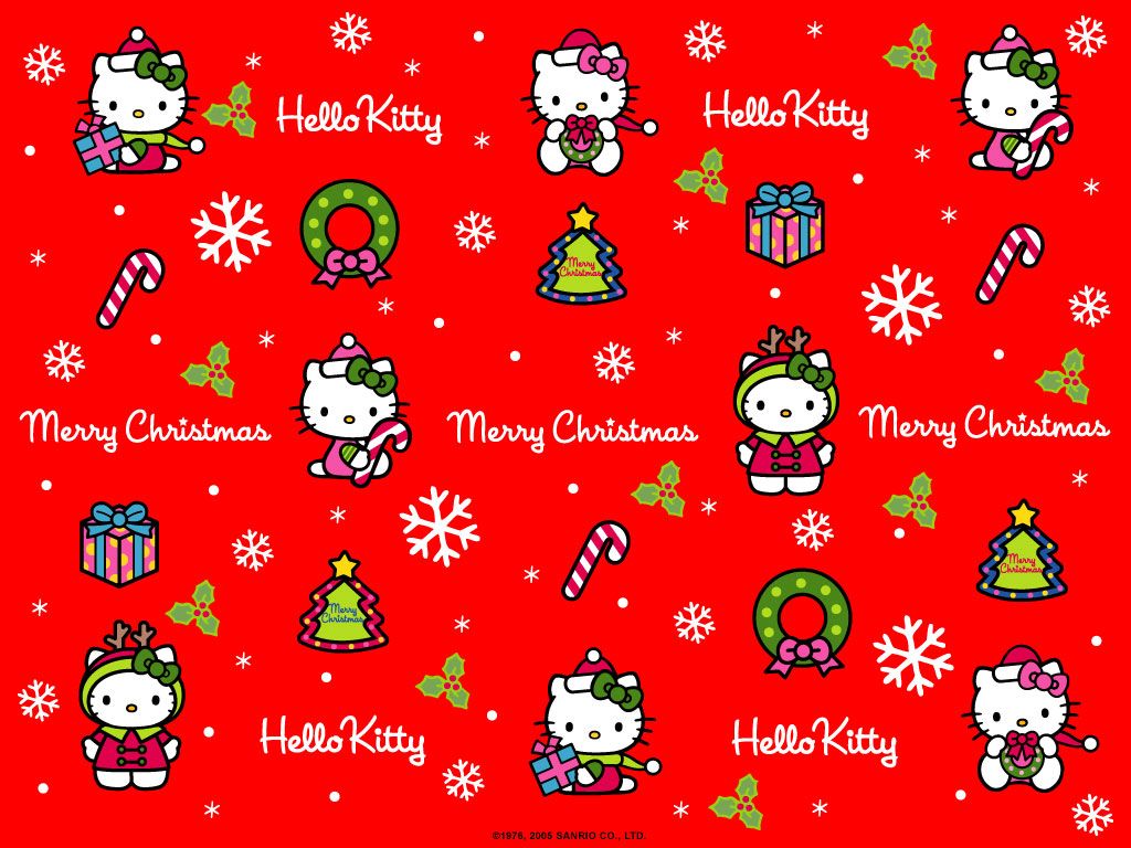 Sagomon: Hello kitty christmas wallpaper