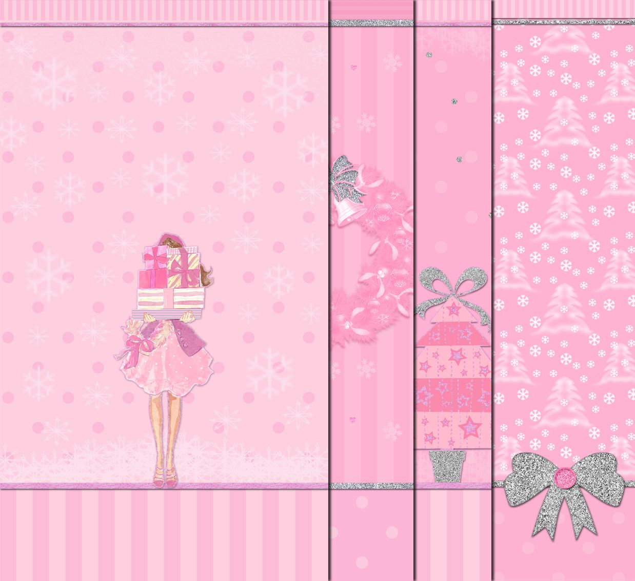 ♡ Cute Walls ♡: Pink christmas walls