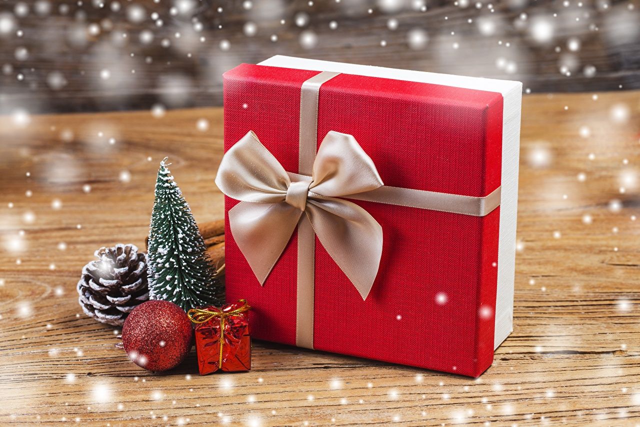 Desktop Wallpaper Christmas Box present Bowknot