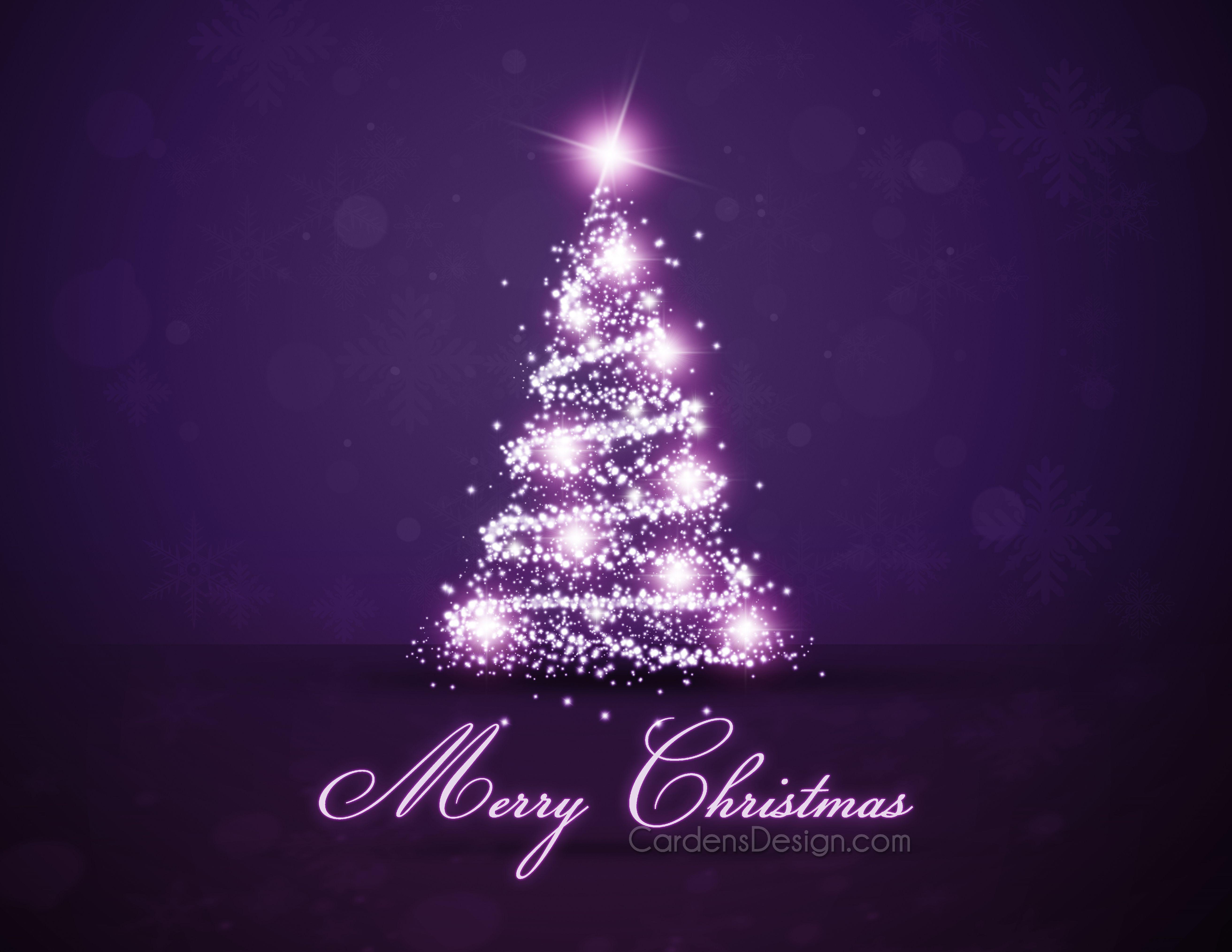 High Resolution Purple Christmas Wallpaper
