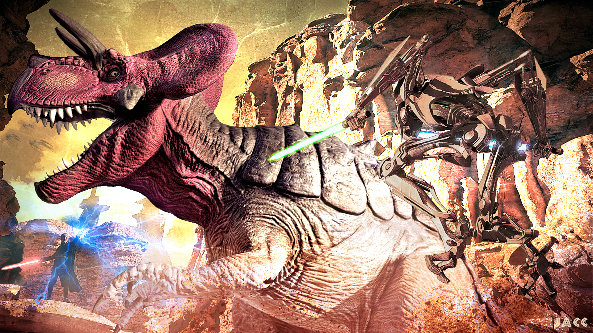ULTIMASAURUS in Geonosis (Pict by JACC) (mod by Mr Troodon)
