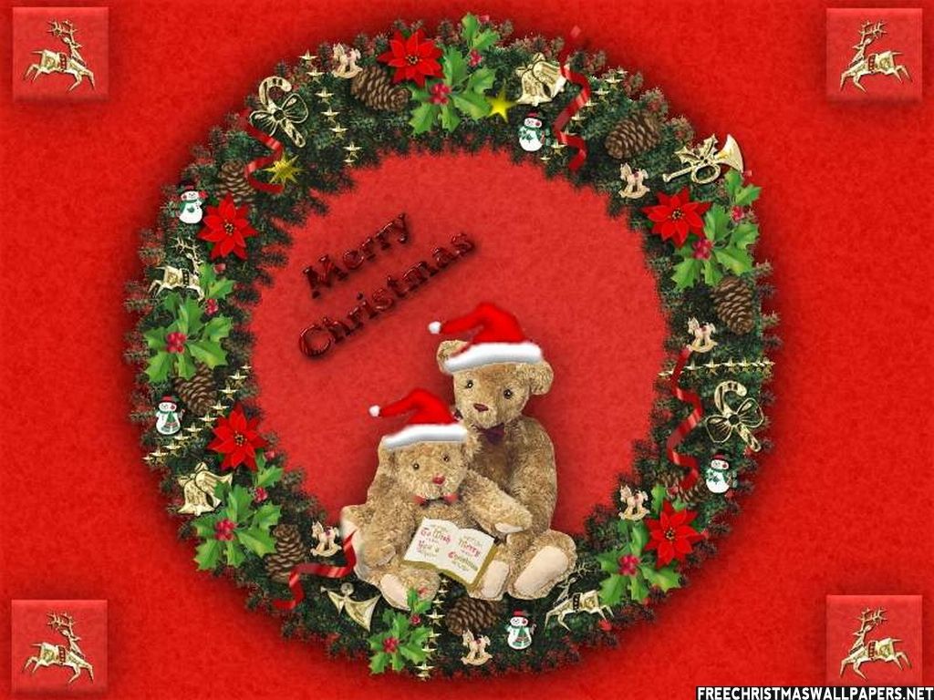Latest Sweet Cats Christmas Bears Wallpaper