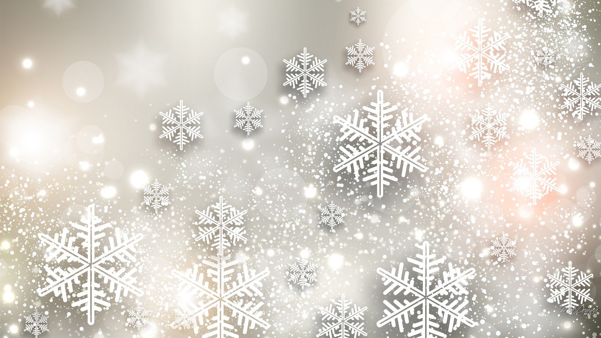 White Christmas Snowflake Background Download Data Src Desktop Background HD Wallpaper