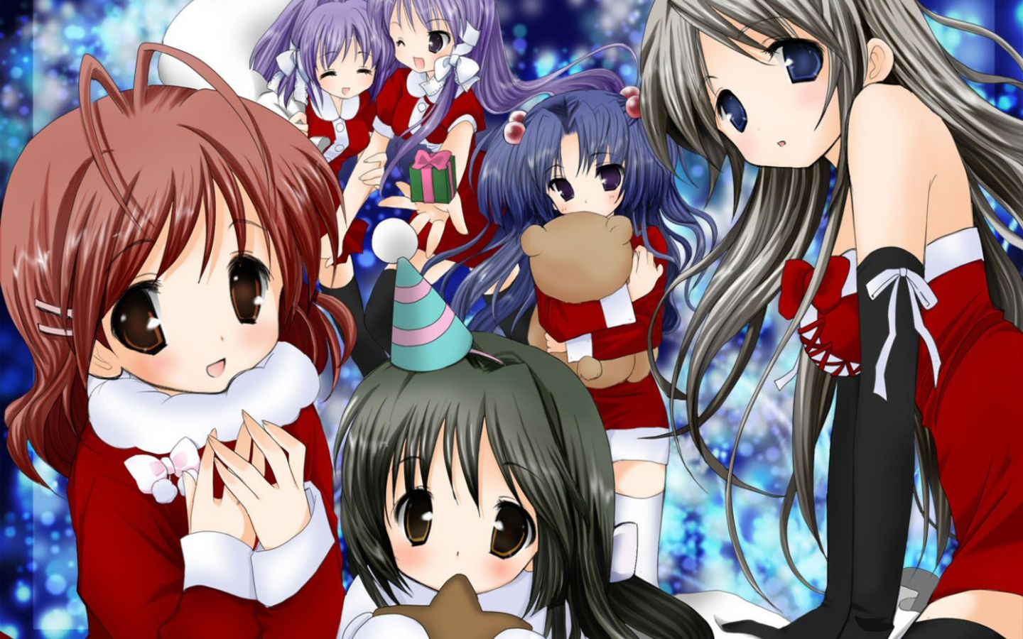 Free Cute Anime Girl in Christmas Image wallpaper Wallpaper Wallpaper 88142