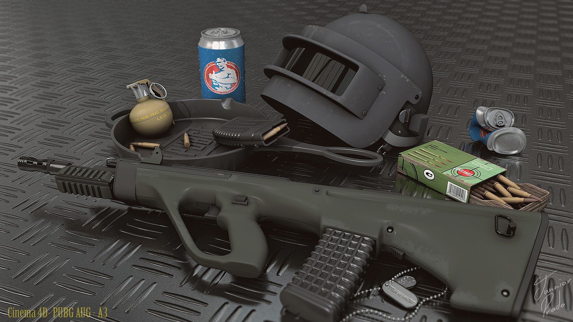 PUBG Weapons Rifle Helmet PlayerUnknown's Battlegrounds 4K Wallpaper