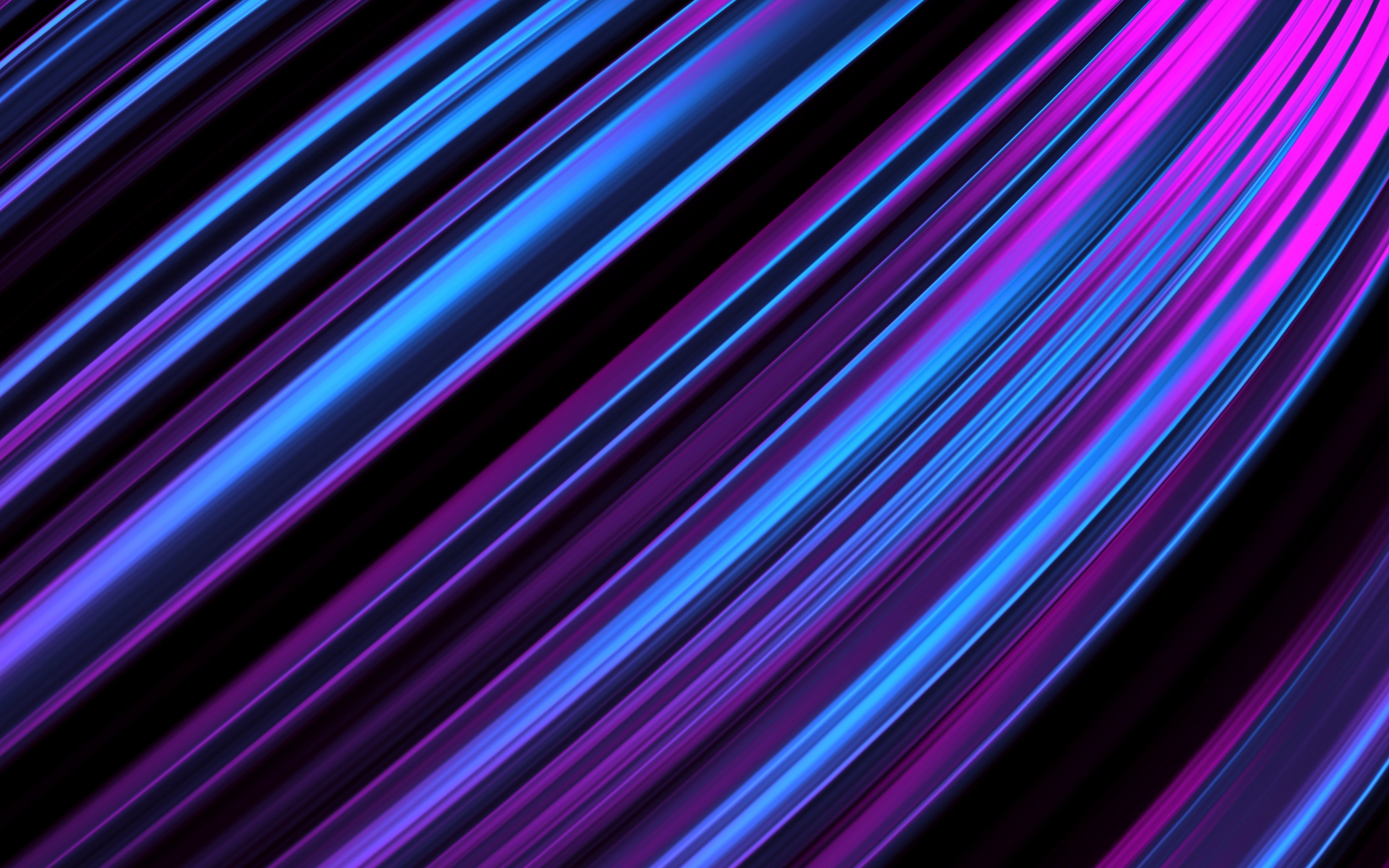 Wallpaper Lines, Obliquely, Stripes, Glow, Purple Purple Background 4k