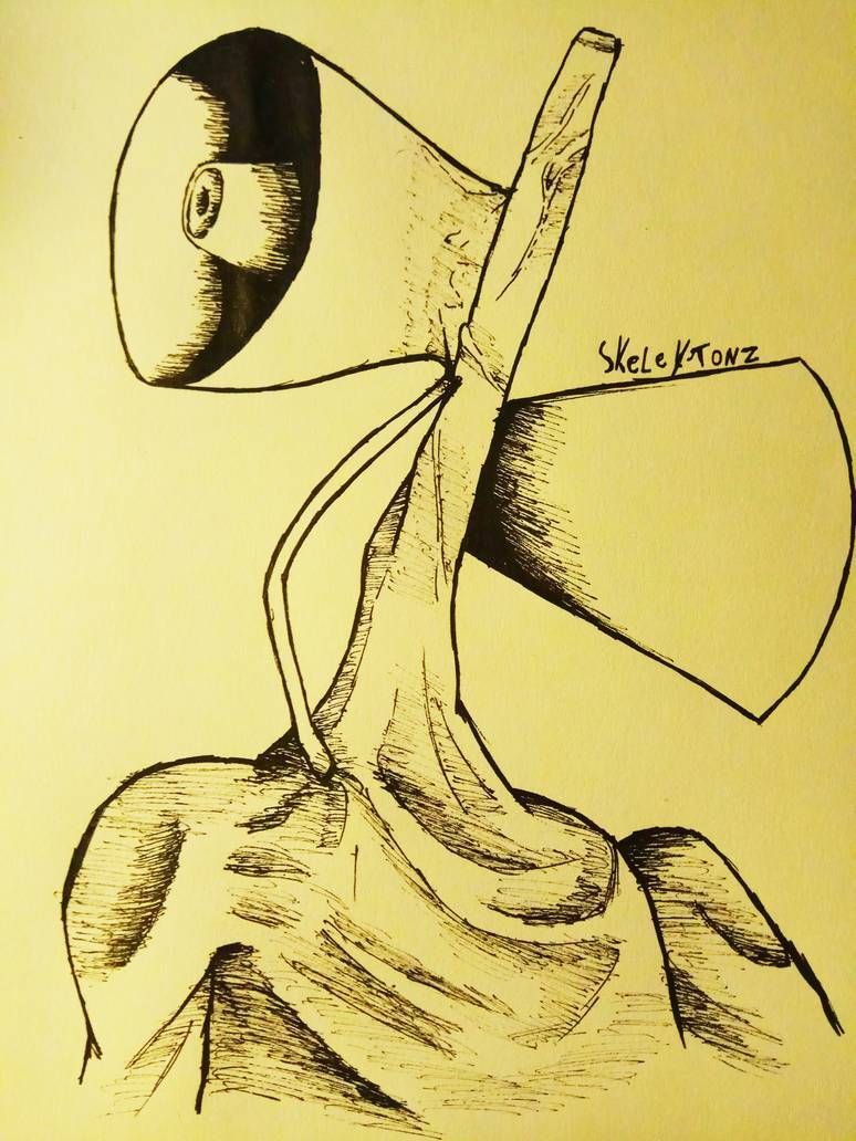 Siren Head. Scary drawings, Horror drawing, Dark art drawings