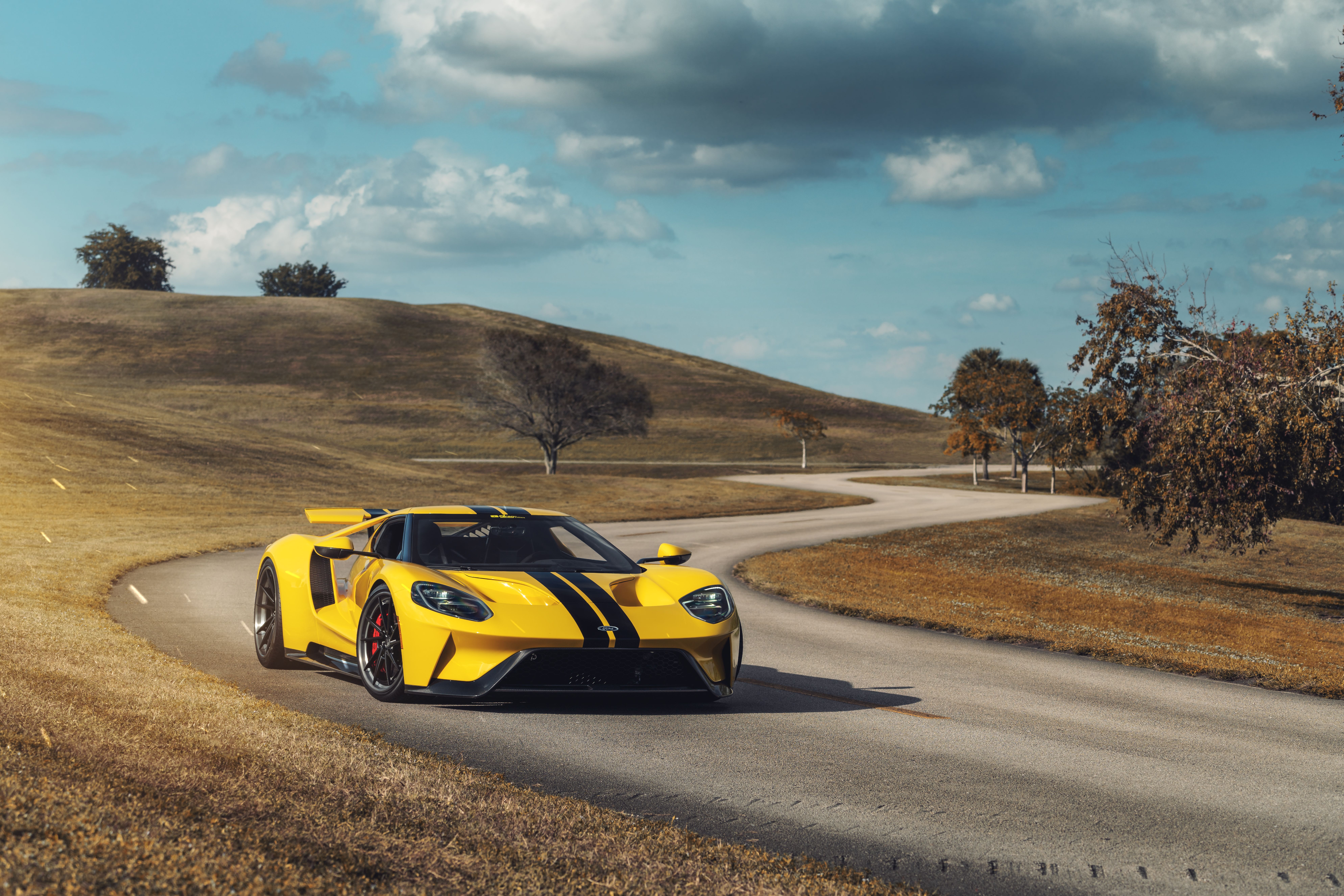 Yellow Ford GT 1 8k, HD Cars, 4k Wallpaper, Image, Background, Photo and Picture