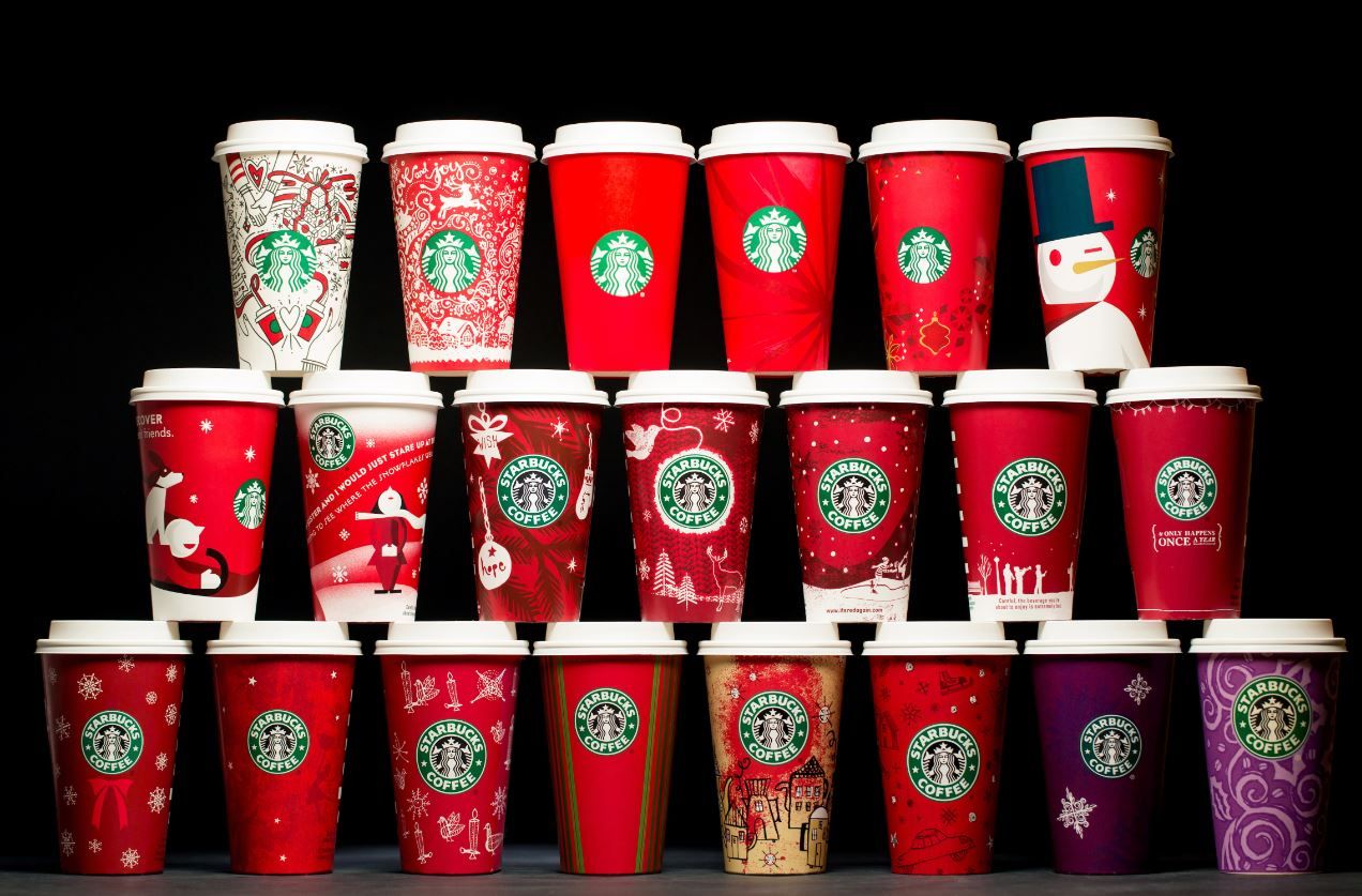 years of Starbucks holiday cups