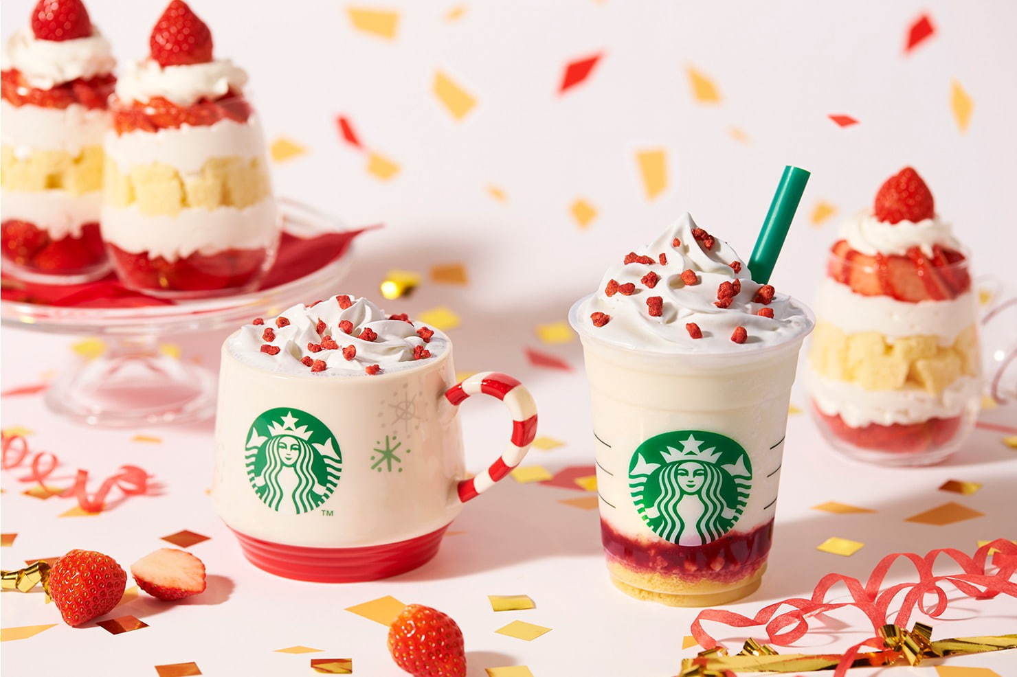 Starbucks Japan unveils new Merry Strawberry Cake Frappuccino for Christmas 2019. SoraNews24 -Japan News