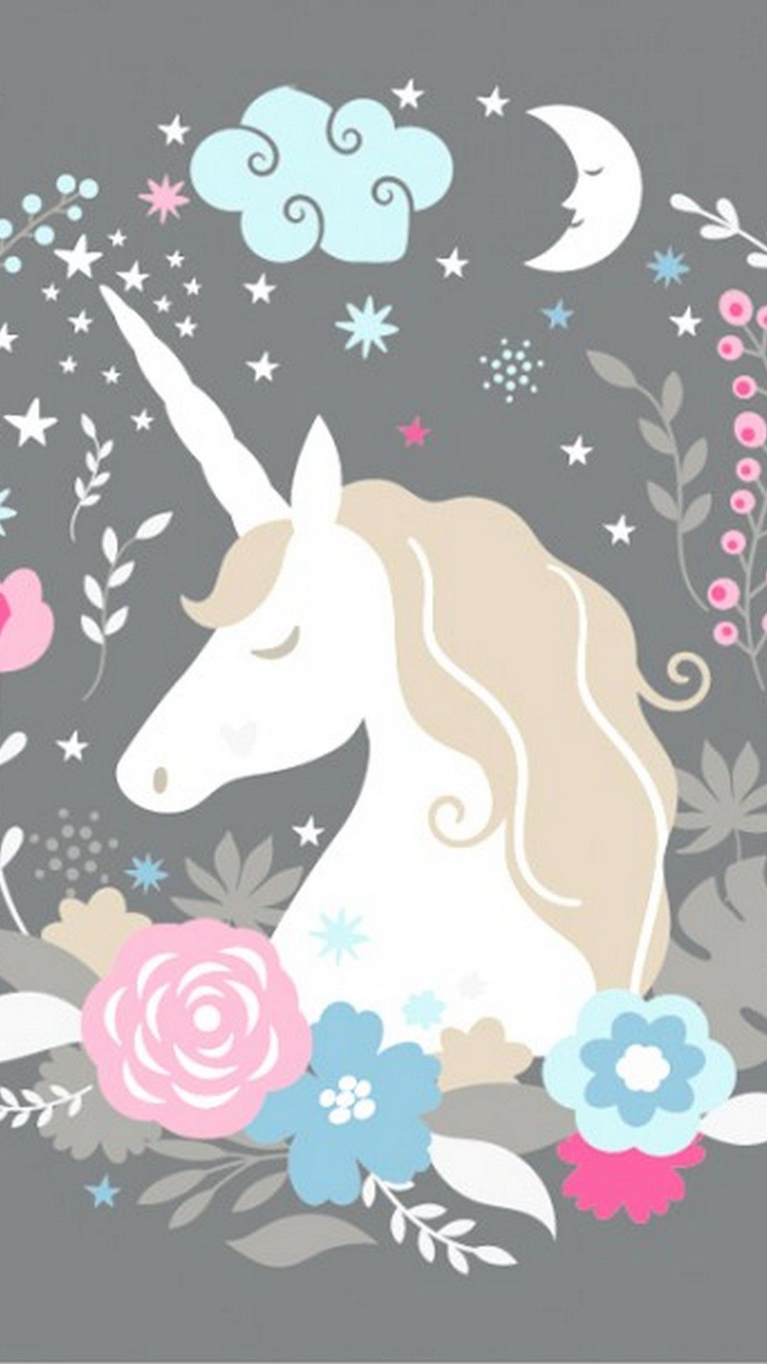 Cute Girly Unicorn iPhone 7 Wallpaper .3Diphonewallpaper.com