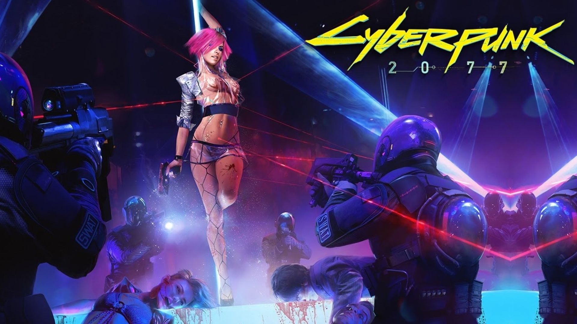 Full HD Wallpaper cyberpunk 2077 special forces swat cyber girl, Desktop Background HD 1080p