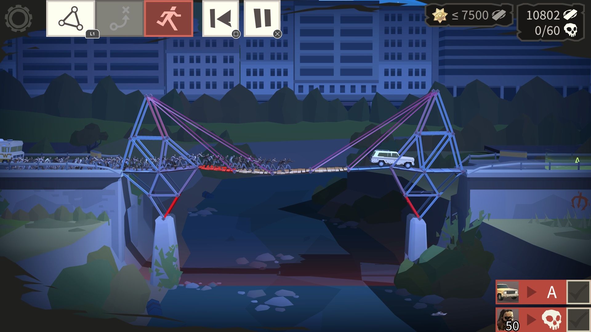Bridge Constructor: The Walking Dead the fun of KILLING WALKERS using the POWER of your BRAIN!