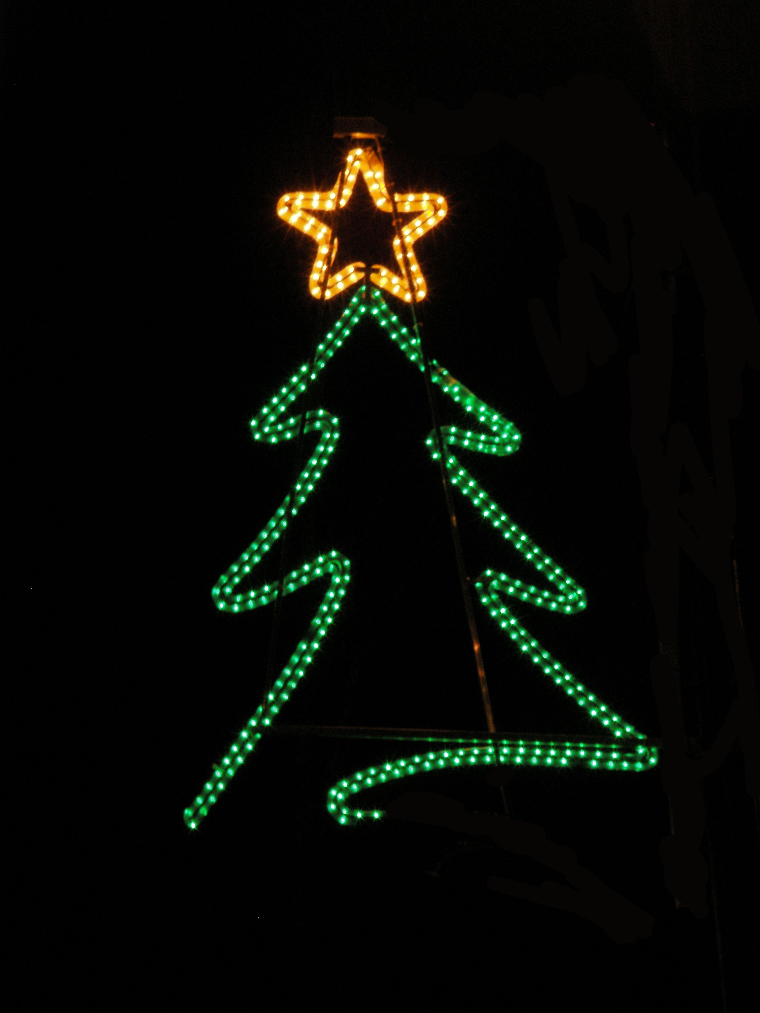 Neon Christmas Tree Wallpaper