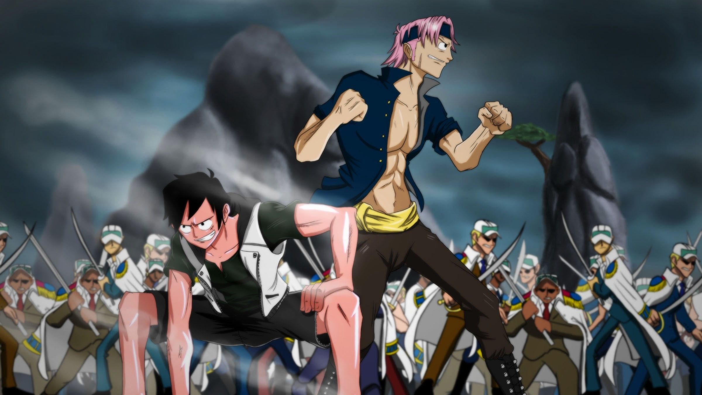 one piece anime anime manga arms monkey d luffy brothers 2400x1350 wallpaper High Quality Wallpaper, High Definition Wallpaper