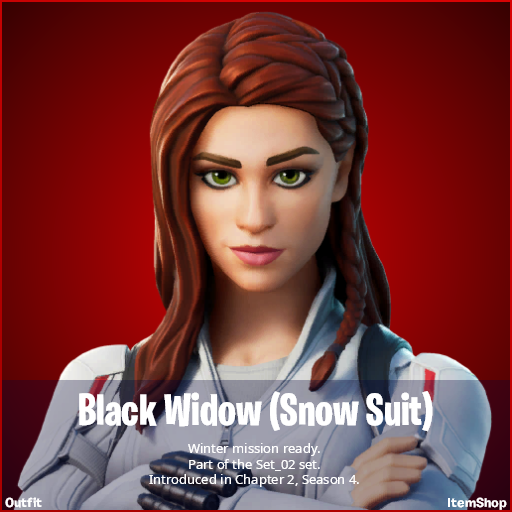 Black Widow Snow Suit Fortnite wallpaper