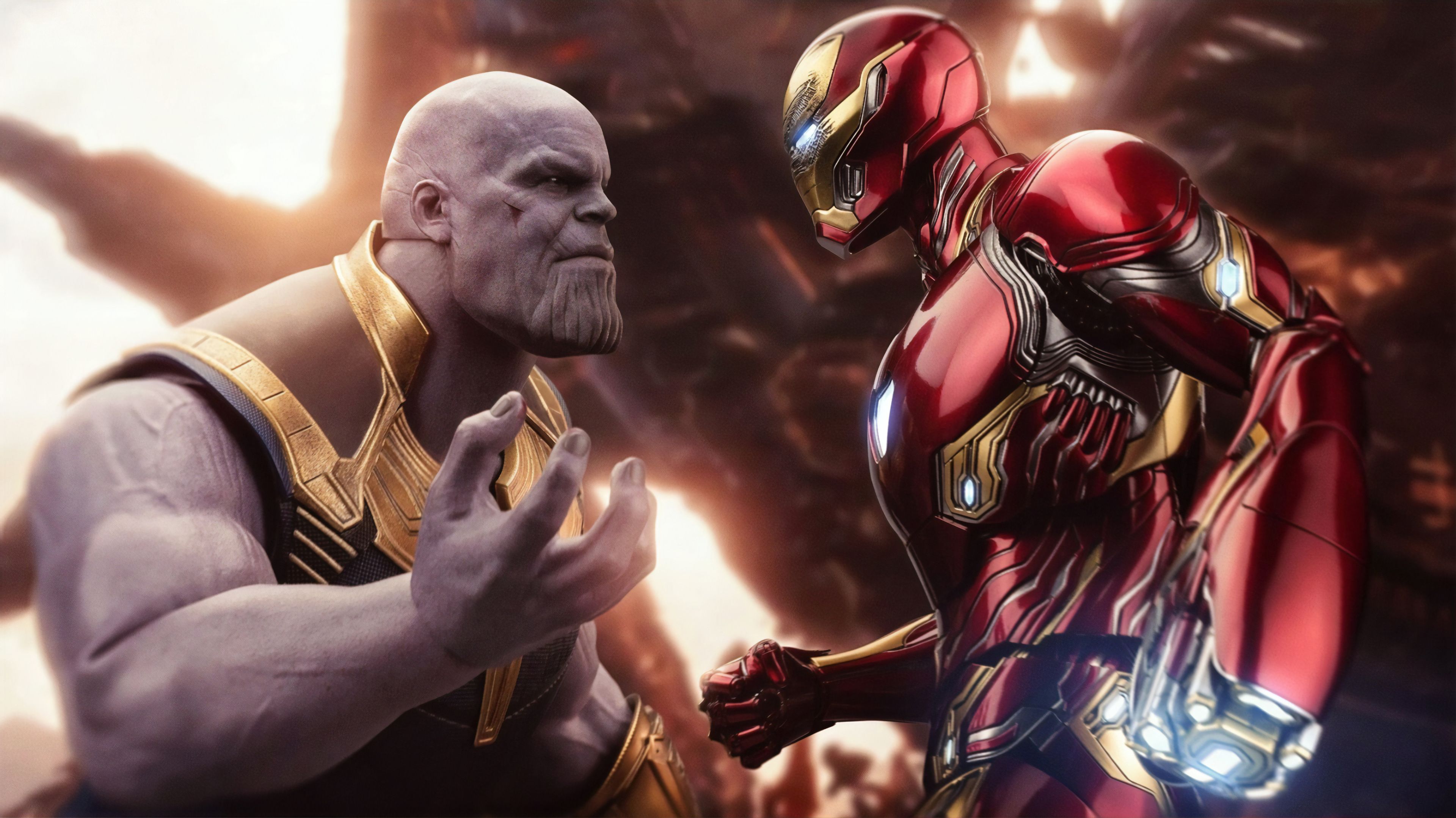4k Iron Man Thanos 4K , HD 4k