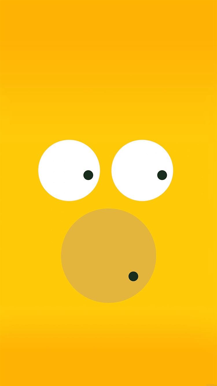 Circles Homer Simpson Illust Minimal Art iPhone 8 Wallpaper Free Download
