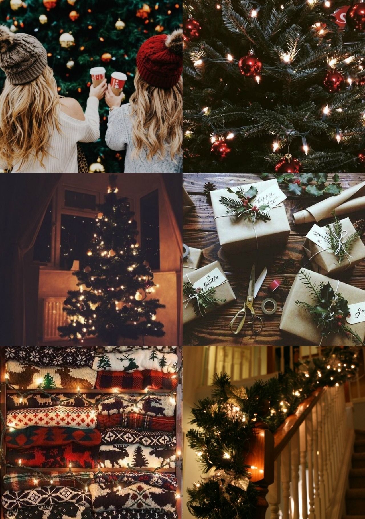 Baddie Vintage Christmas Aesthetic Wallpaper