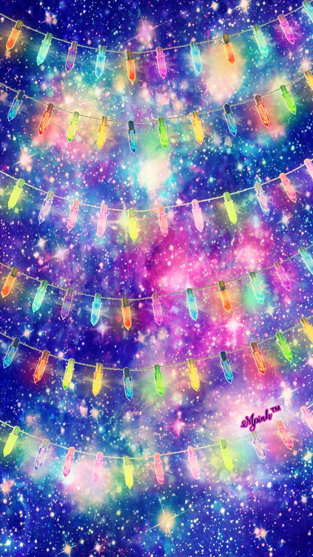 Christmas Lights Galaxy Wallpaper #androidwallpaper #iphonewallpaper #wall. Wallpaper iphone christmas, Christmas wallpaper iphone tumblr, Glitter phone wallpaper