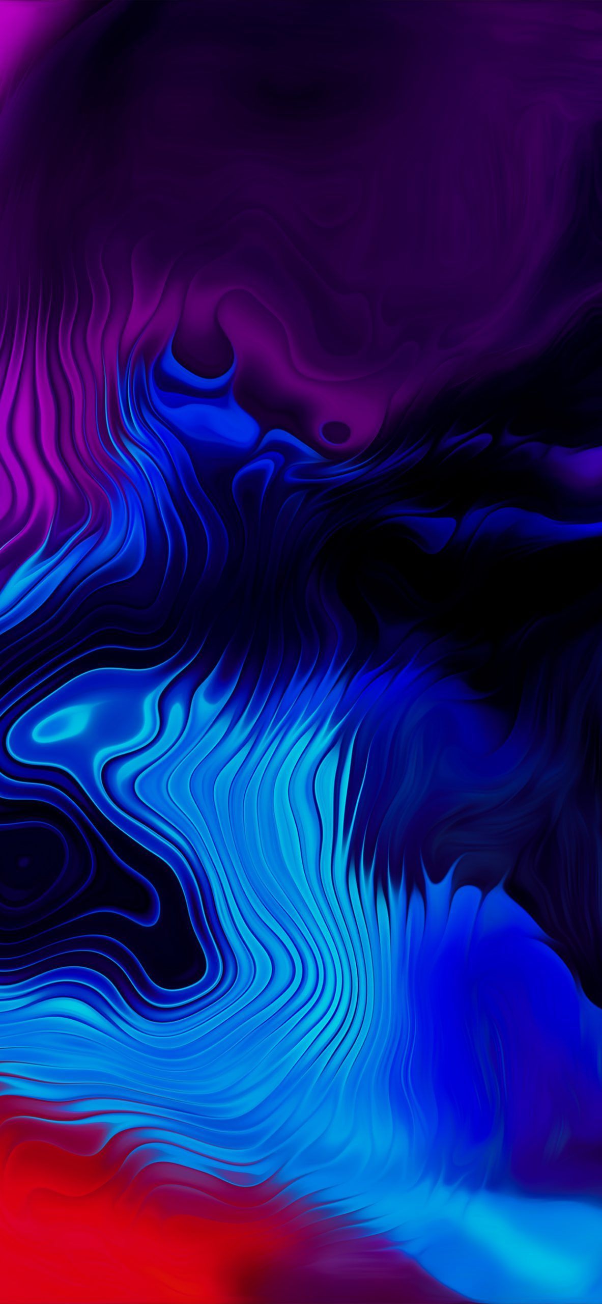 Squiggly lines gradient of blue