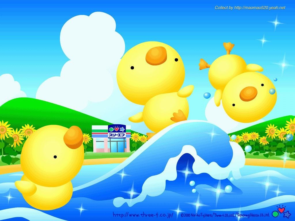 Japanese Cartoon Wallpaper Cartoon Cute Duck Background