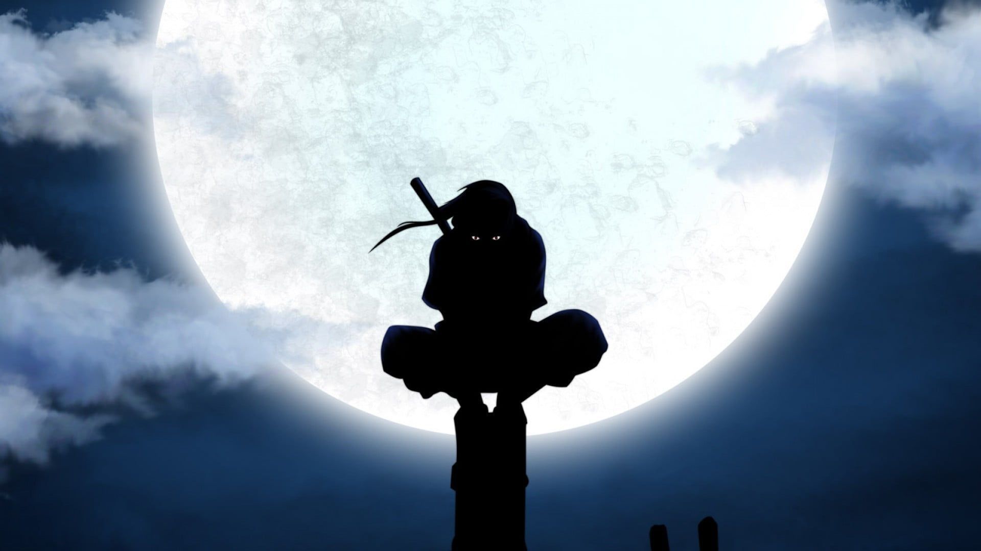 Uchiha Itachi illustration Uchiha Itachi Naruto Shippuuden #ANBU #silhouette #Moon power lines #anime. Naruto wallpaper, Ninja wallpaper, Anime scenery wallpaper