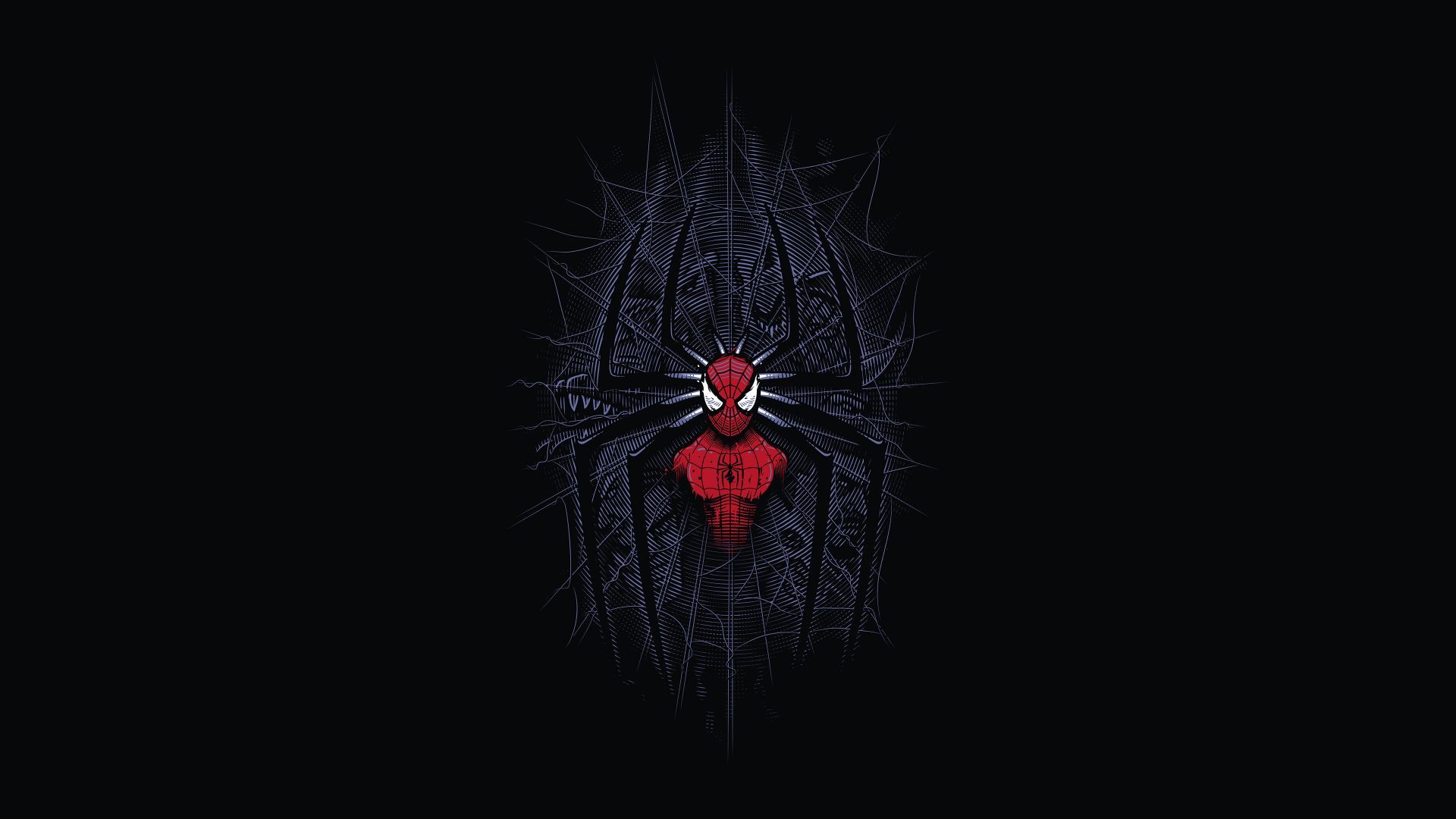 Spider Man, Dark, Minimalist, Digital Art Wallpaper, HD Image, Picture, Background, 6a0ea2