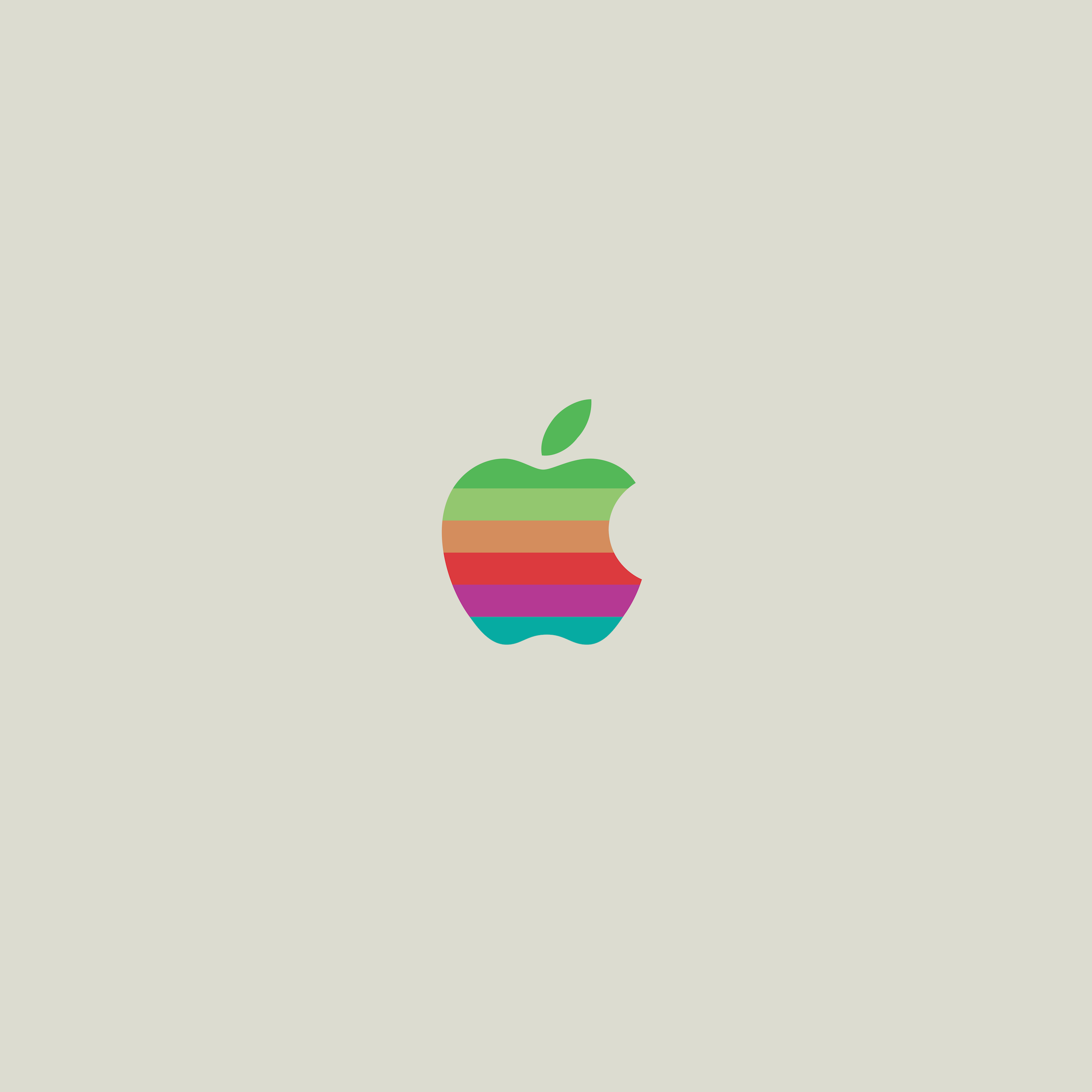 Retro Rainbow Apple Logo Wallpaper