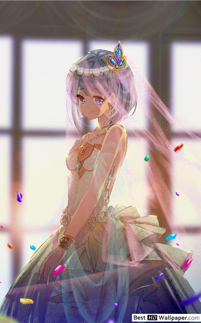 Anime Girl Wedding Dress HD wallpaper download