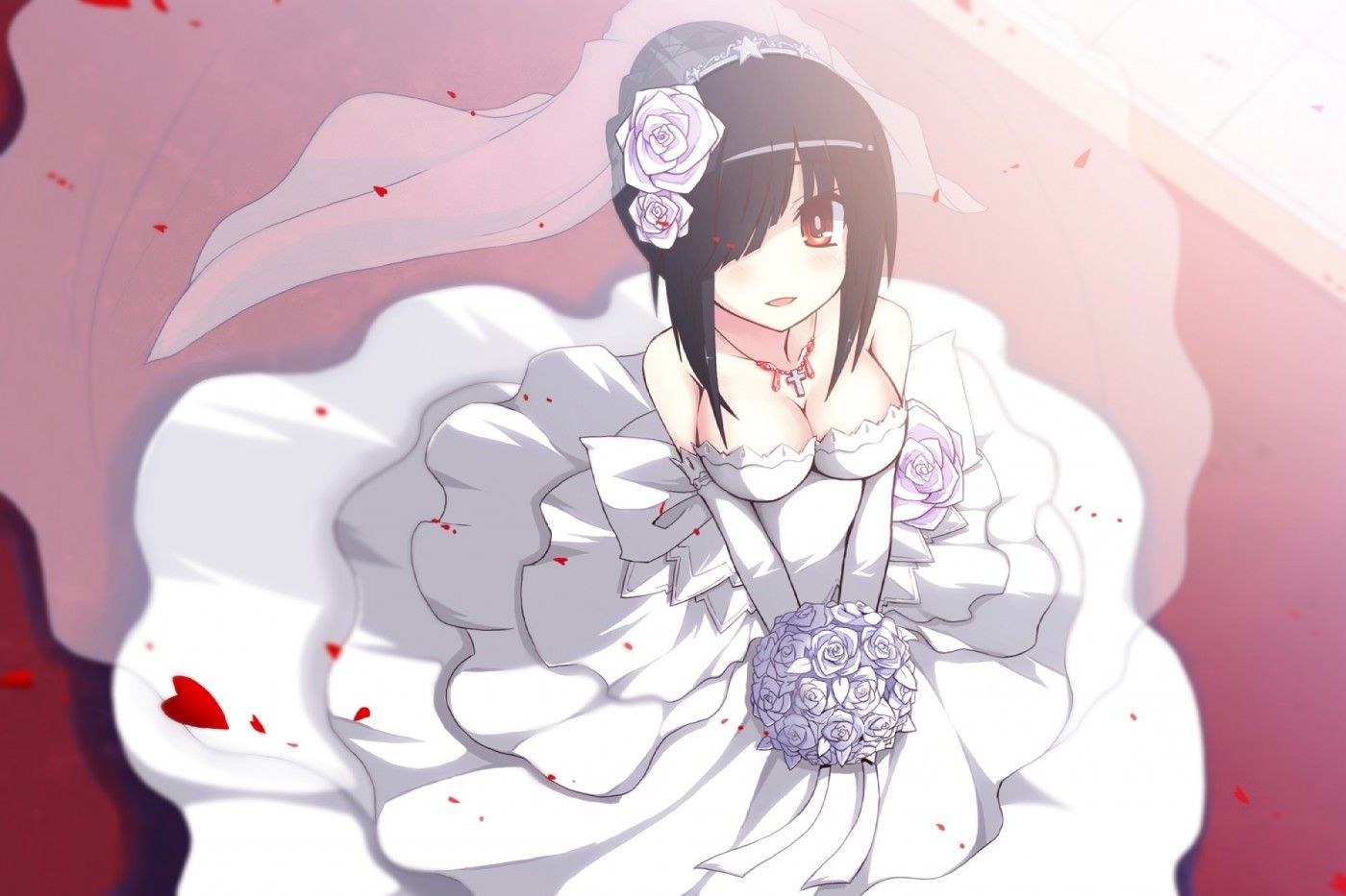 wedding Dress, Tokisaki Kurumi, Date A Live, Red Eyes, Brides, Anime, Anime Girls Wallpaper HD / Desktop and Mobile Background