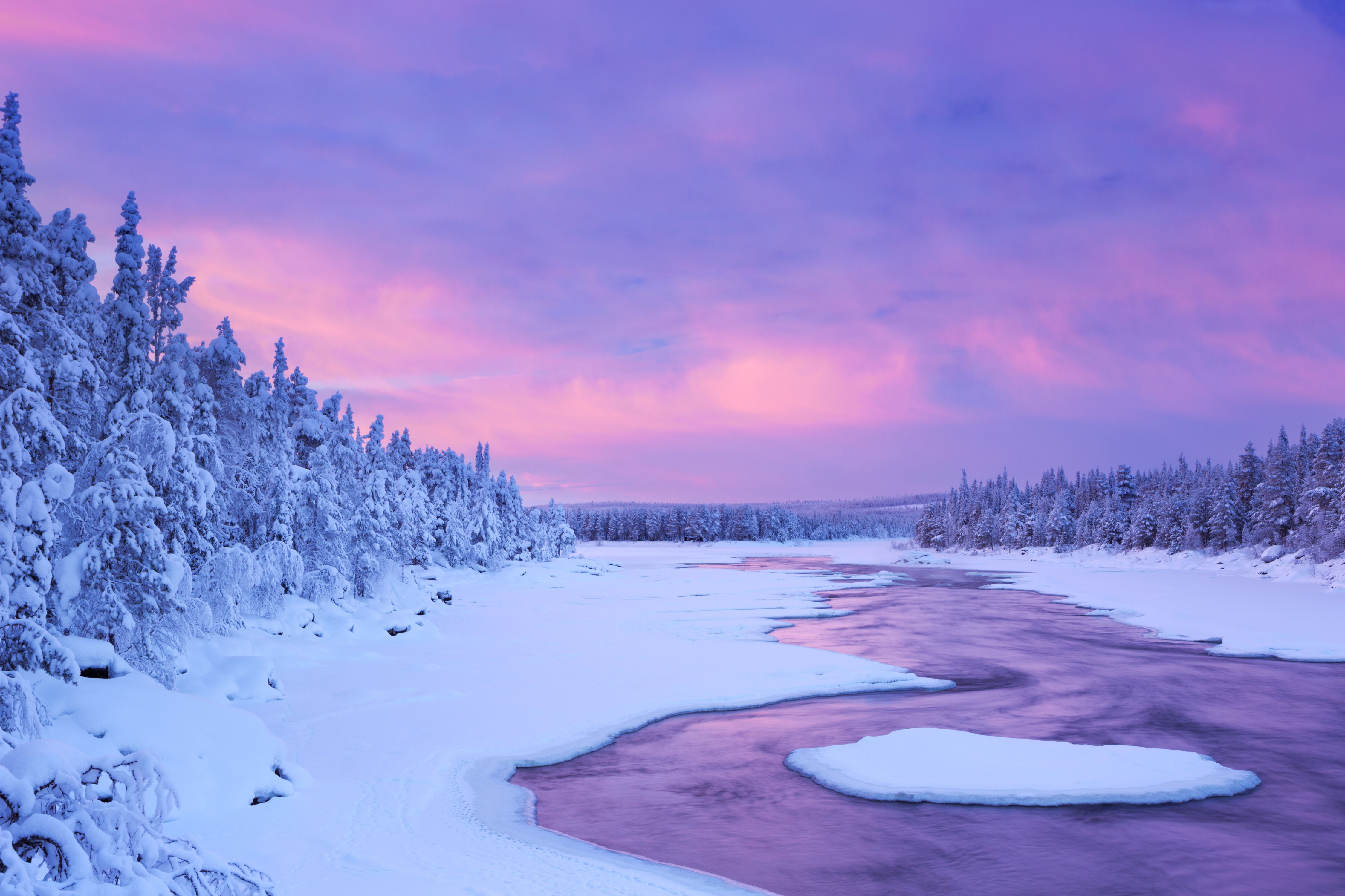Wallpaper. Beautiful picture. photo. picture. Lapland, Finland, winter, the sky, snow