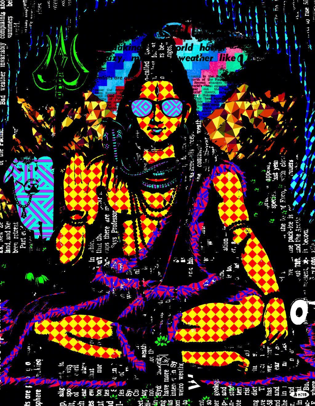 Psy Shiva colored. Shiva art, Art, Trippy wallpaper