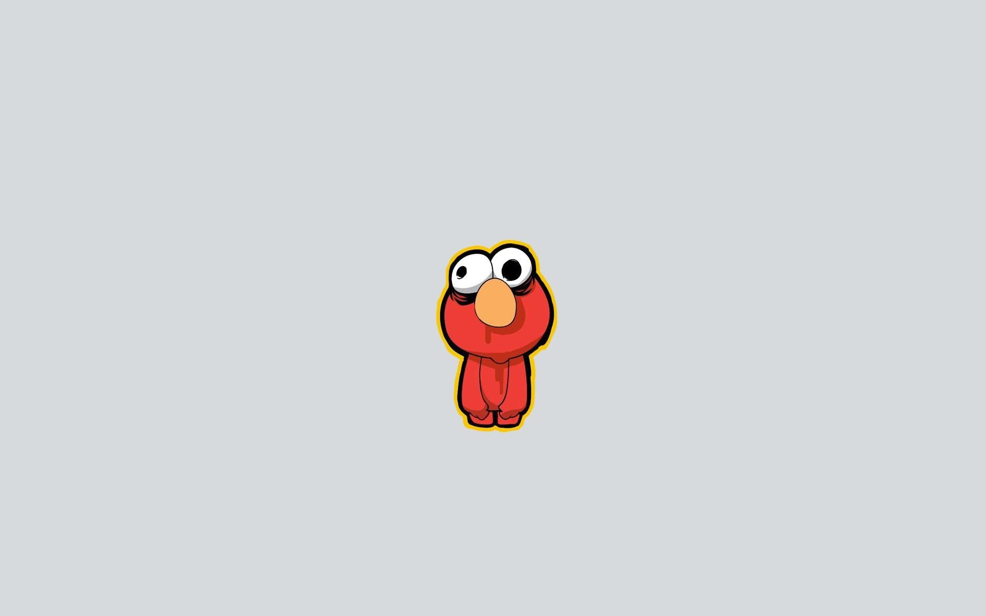 Elmo from Sesame Street, a gray background wallpaper and image, picture, photo