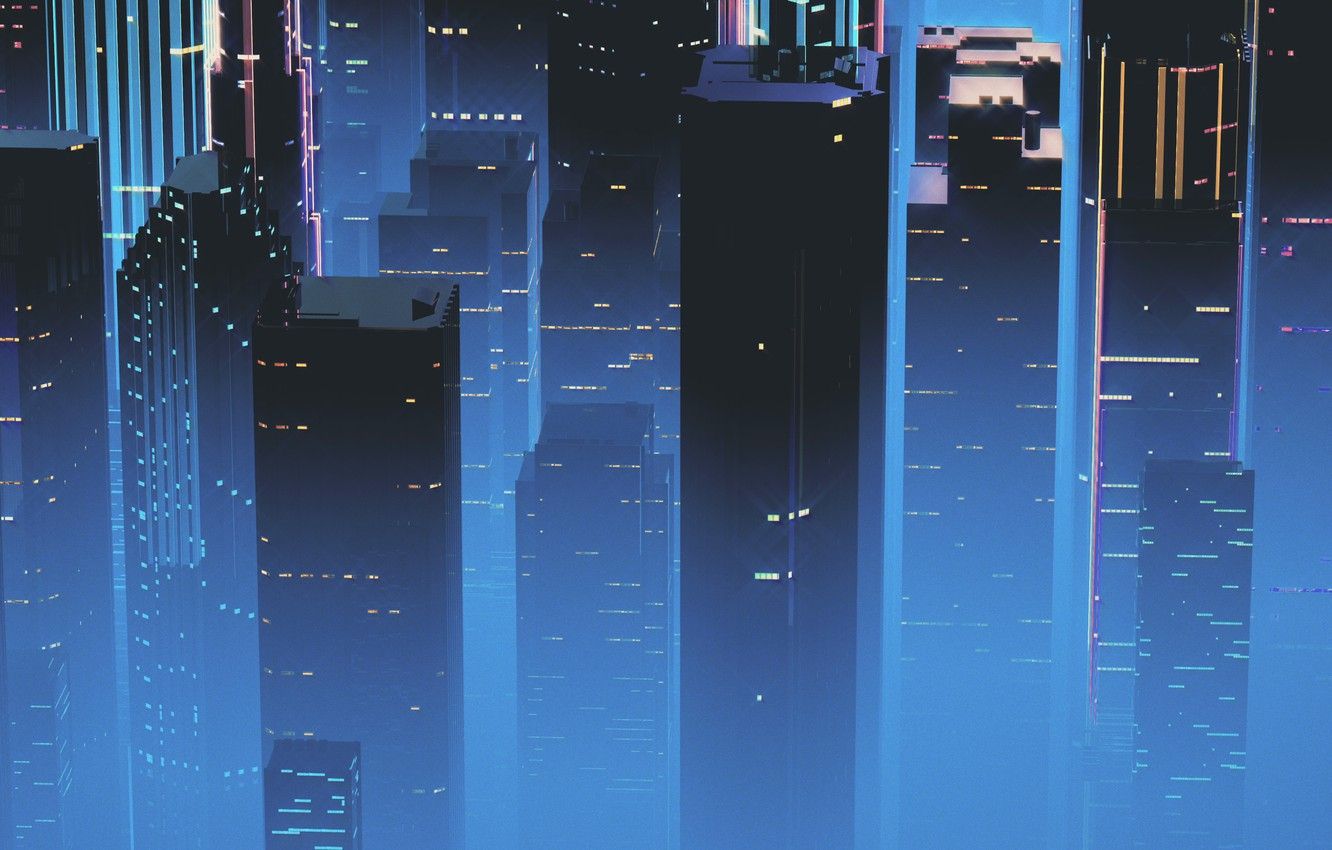 Wallpaper Night, Music, The city, Skyscrapers, Background, Neon, 80's, Synth, Retrowave, Synthwave, New Retro Wave, Futuresynth, Sintav, Retrouve, Outrun image for desktop, section рендеринг
