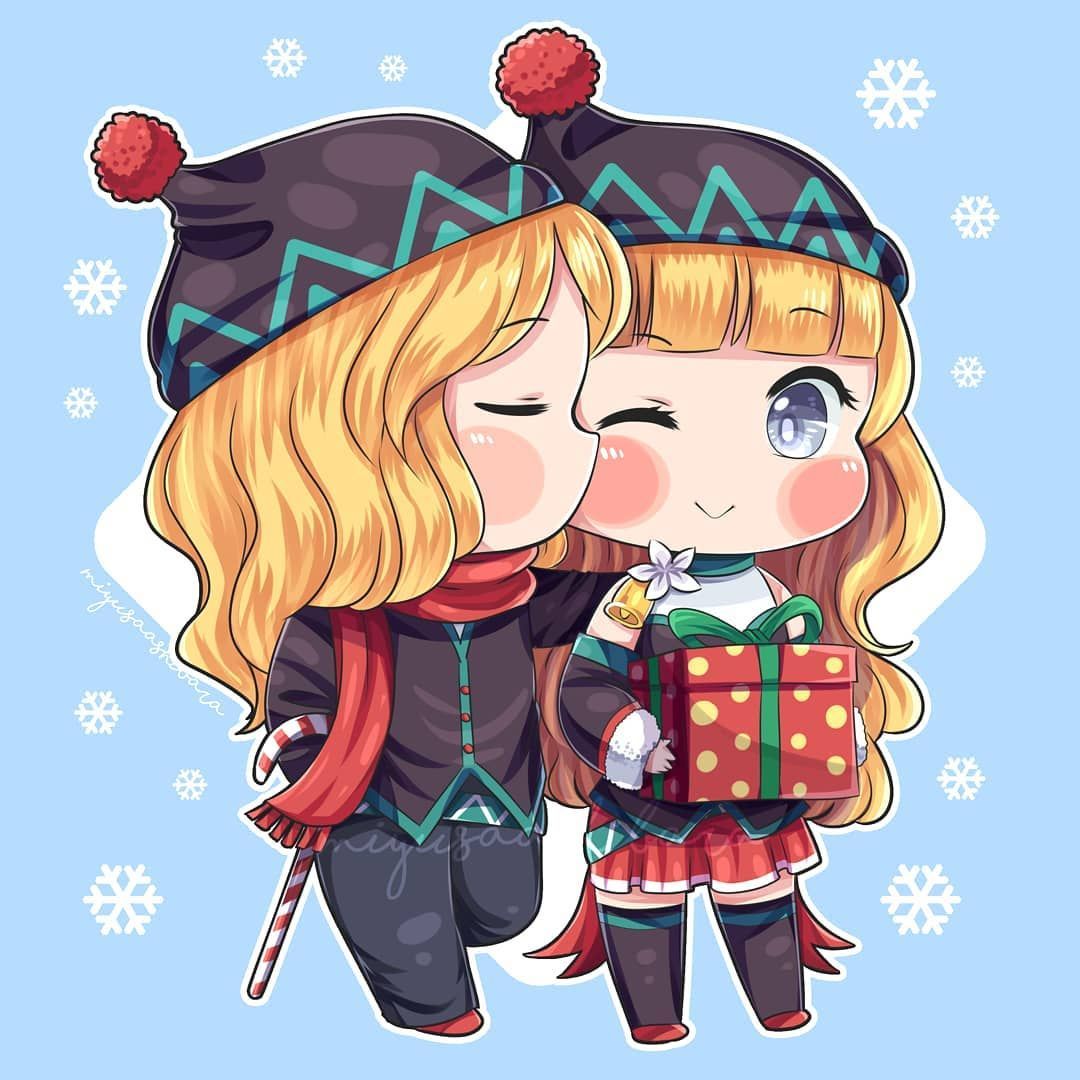 Another Christmas Mlbb Chibi Couple ❤️❤️❤️ Lancelot x Odette Who's love this couple?