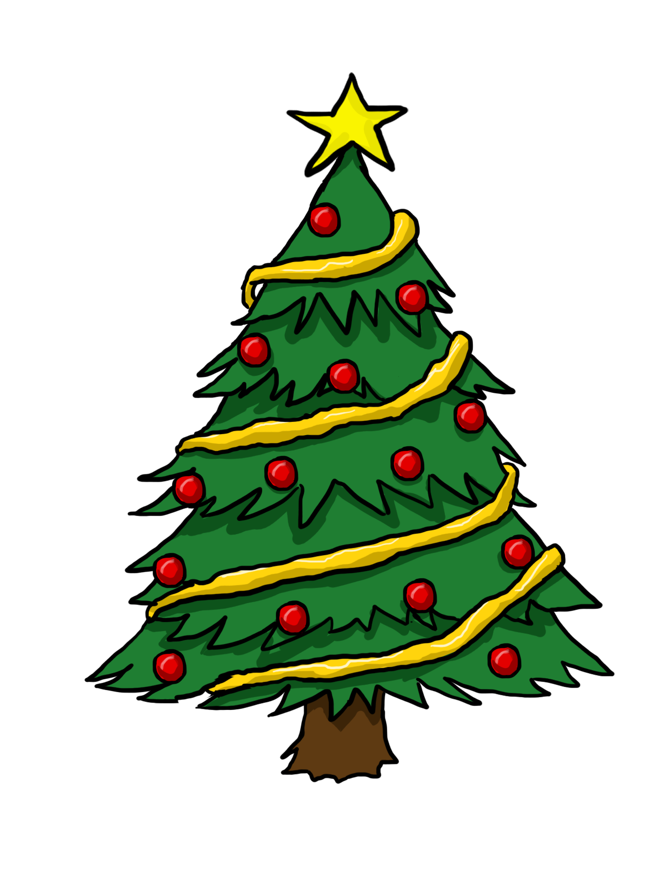 Free Clipart. Christmas tree drawing, Christmas tree clipart, Christmas drawing