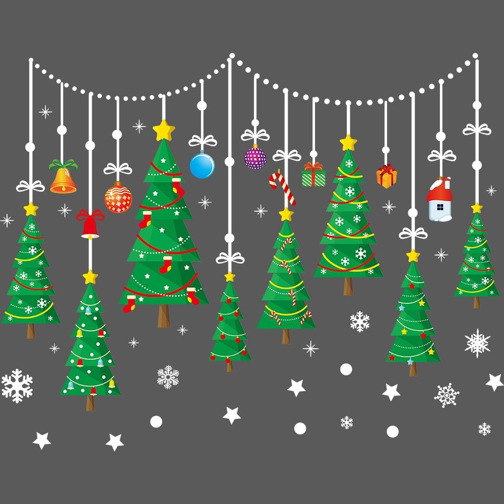 Cute Cartoon Christmas Tree Wallpaper