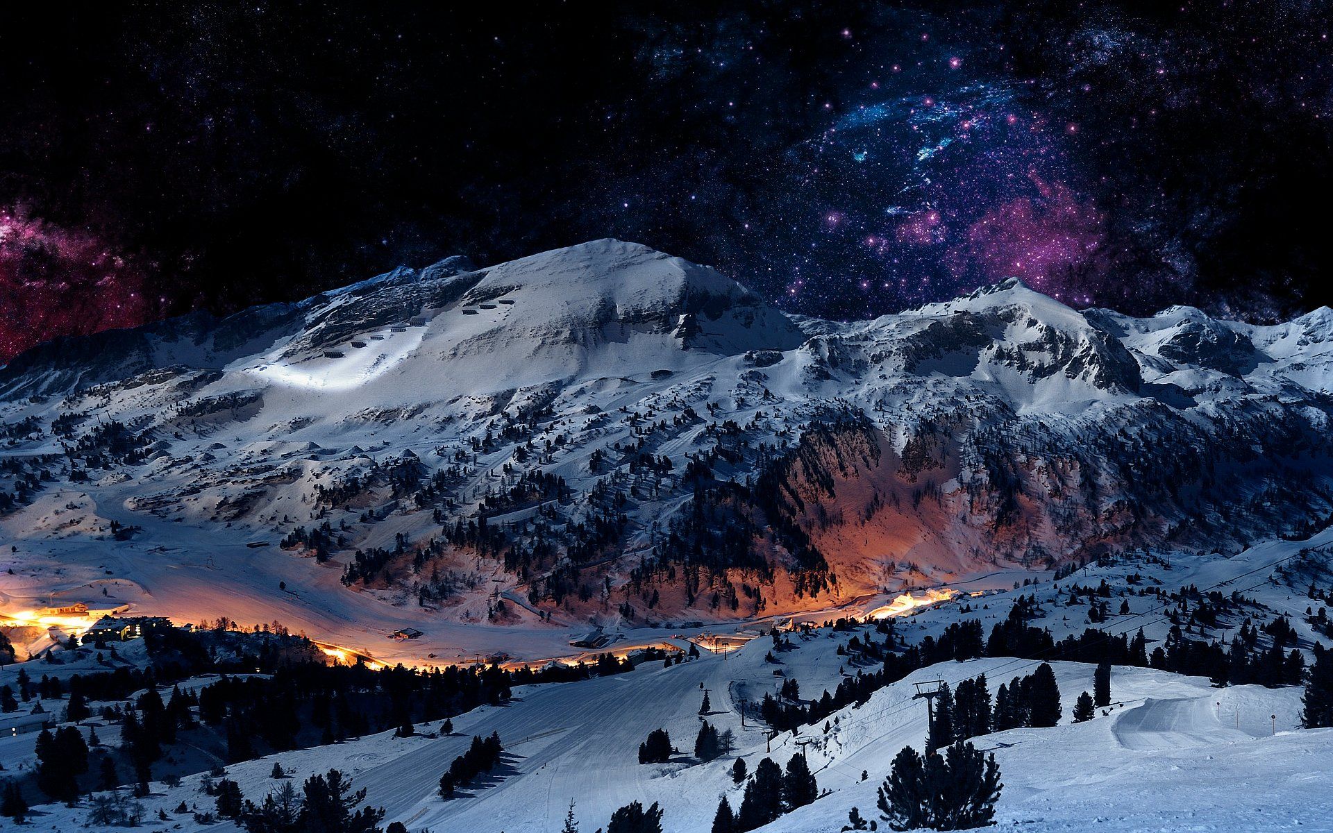 Winter Mountain Scenes Wallpaper