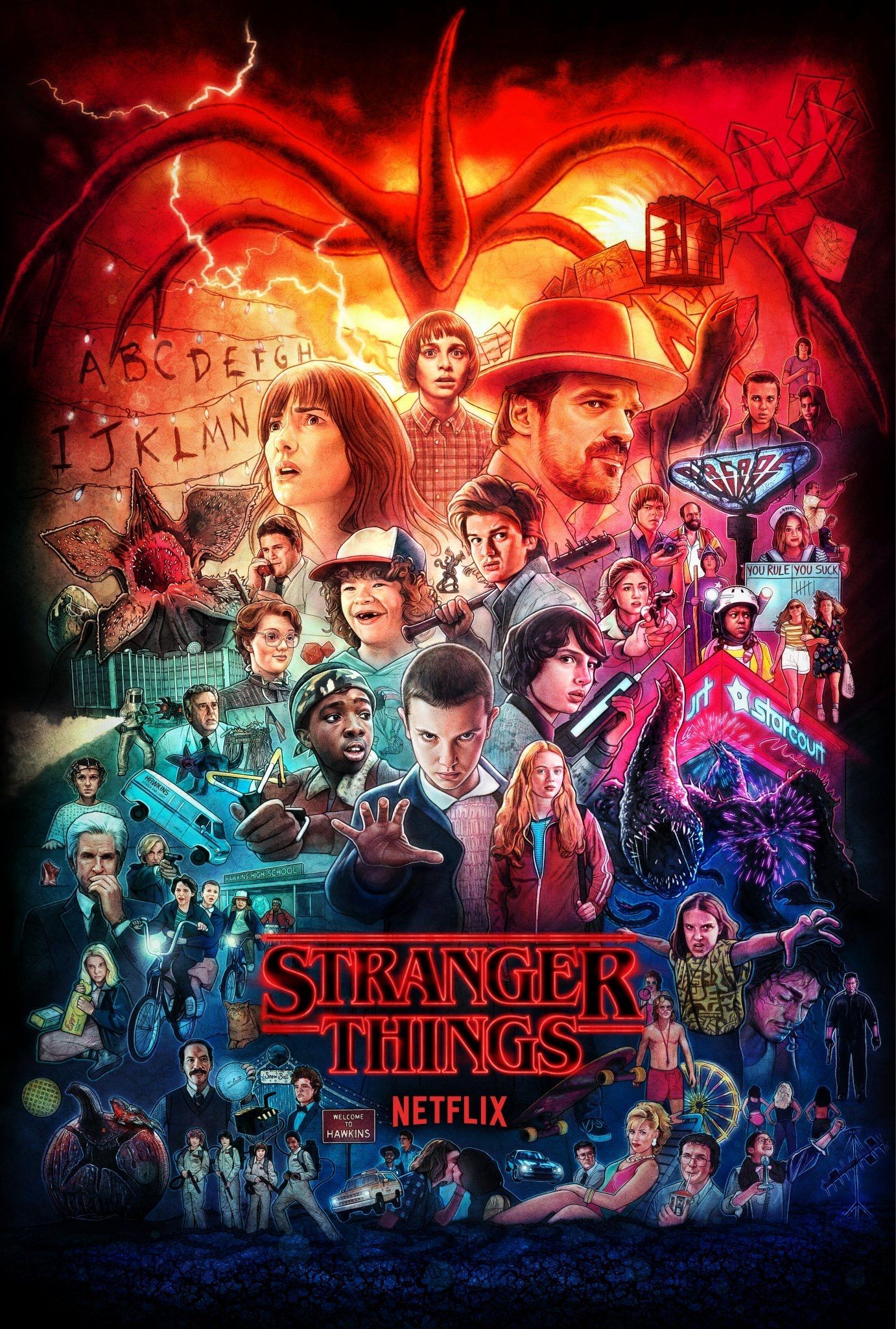 Stranger Things. Stranger things poster, Stranger things characters, Stranger things wallpaper