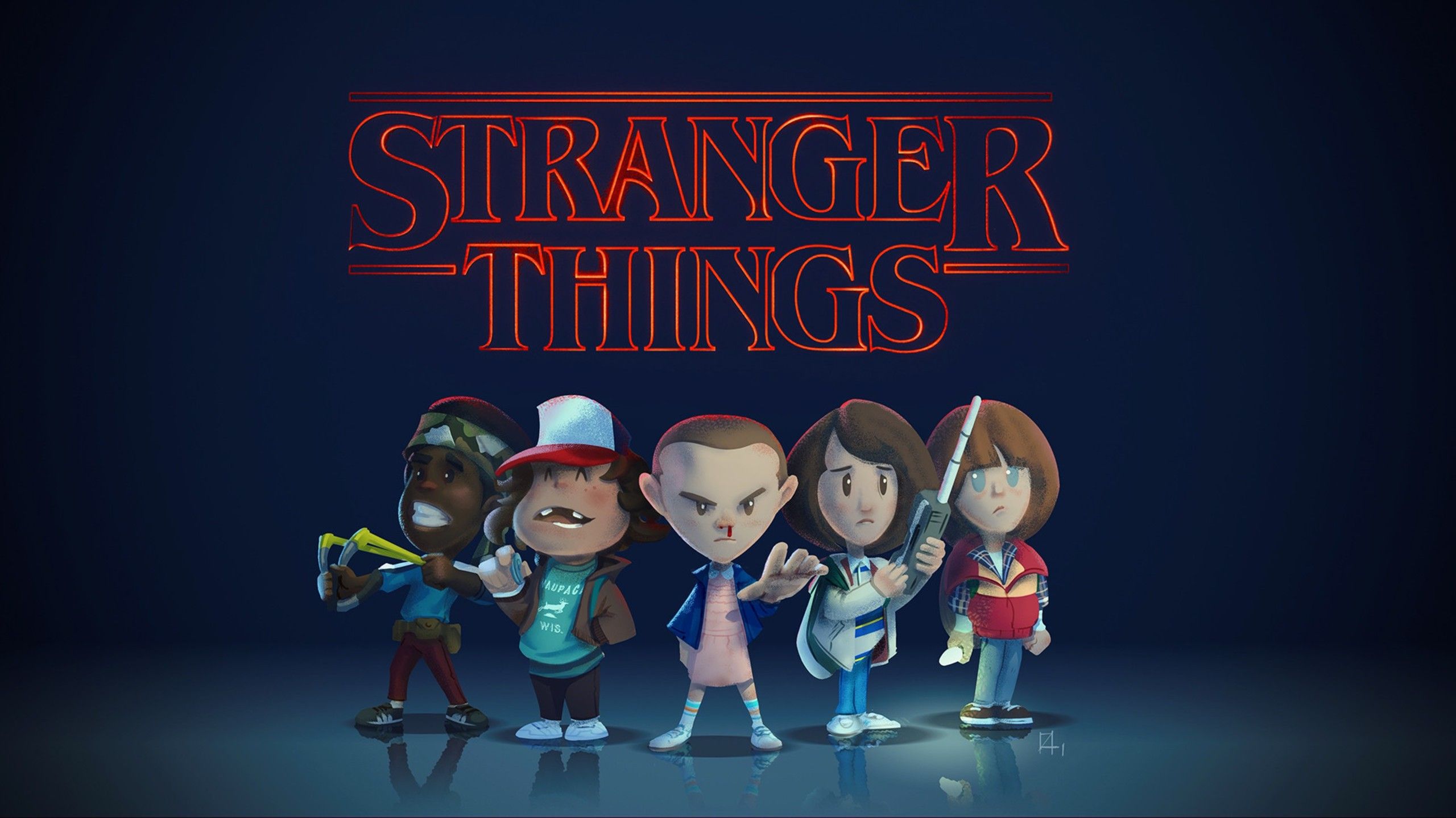 Stranger Things Animated Characters Wallpaper 42942