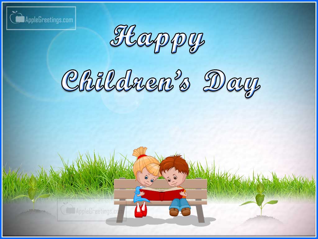 Amazing Wishes Image Of Happy Children's Day For Share Children's Day Wishes To Friends HD Wallpaper