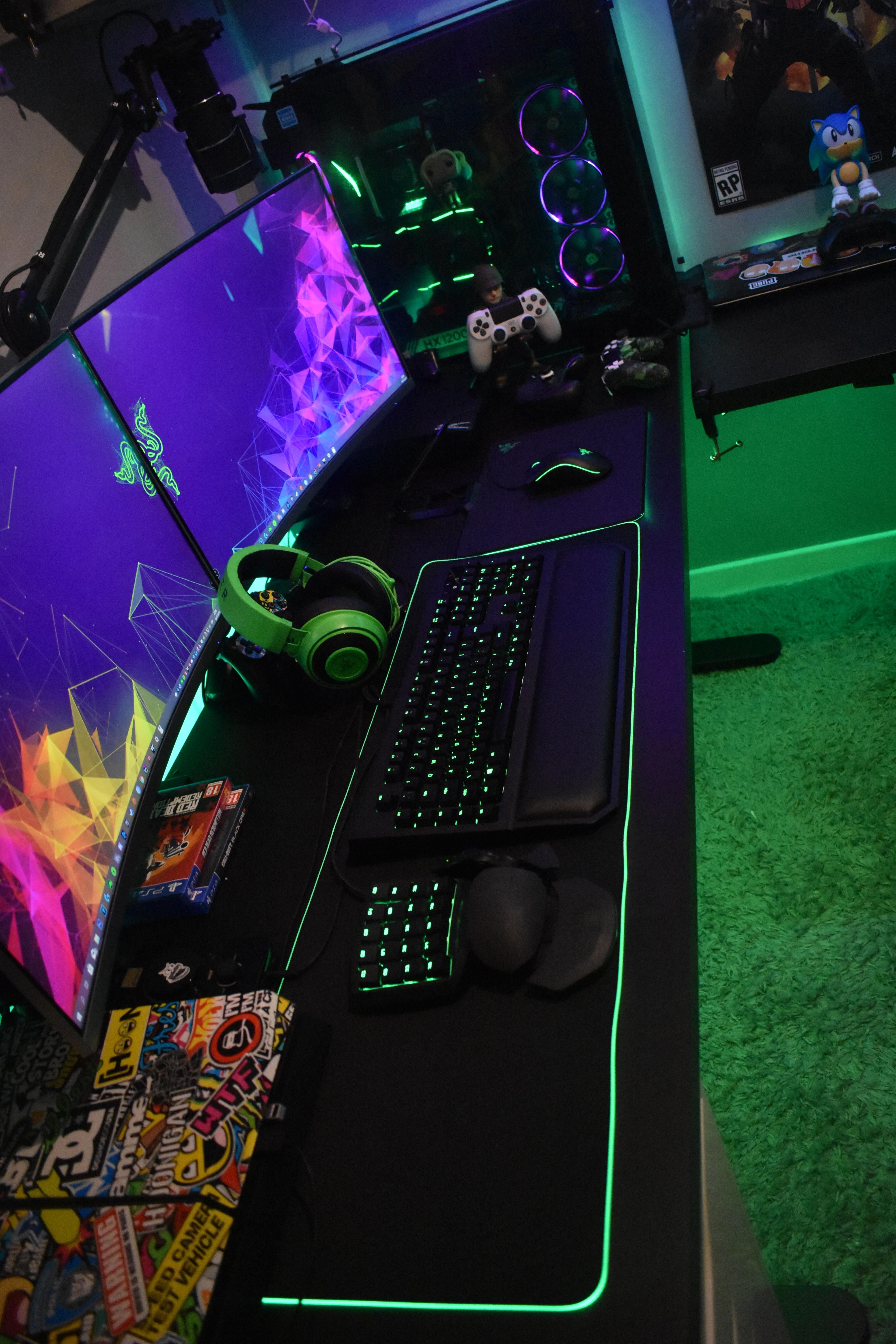 Just Another RAZER setup. Video game room design, Best gaming setup, Video game rooms