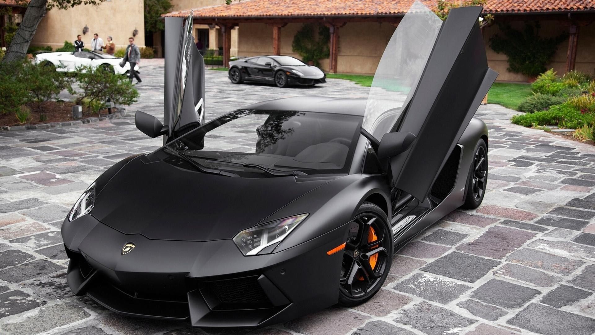 Lamborghini, black cars, aventadors wallpaper