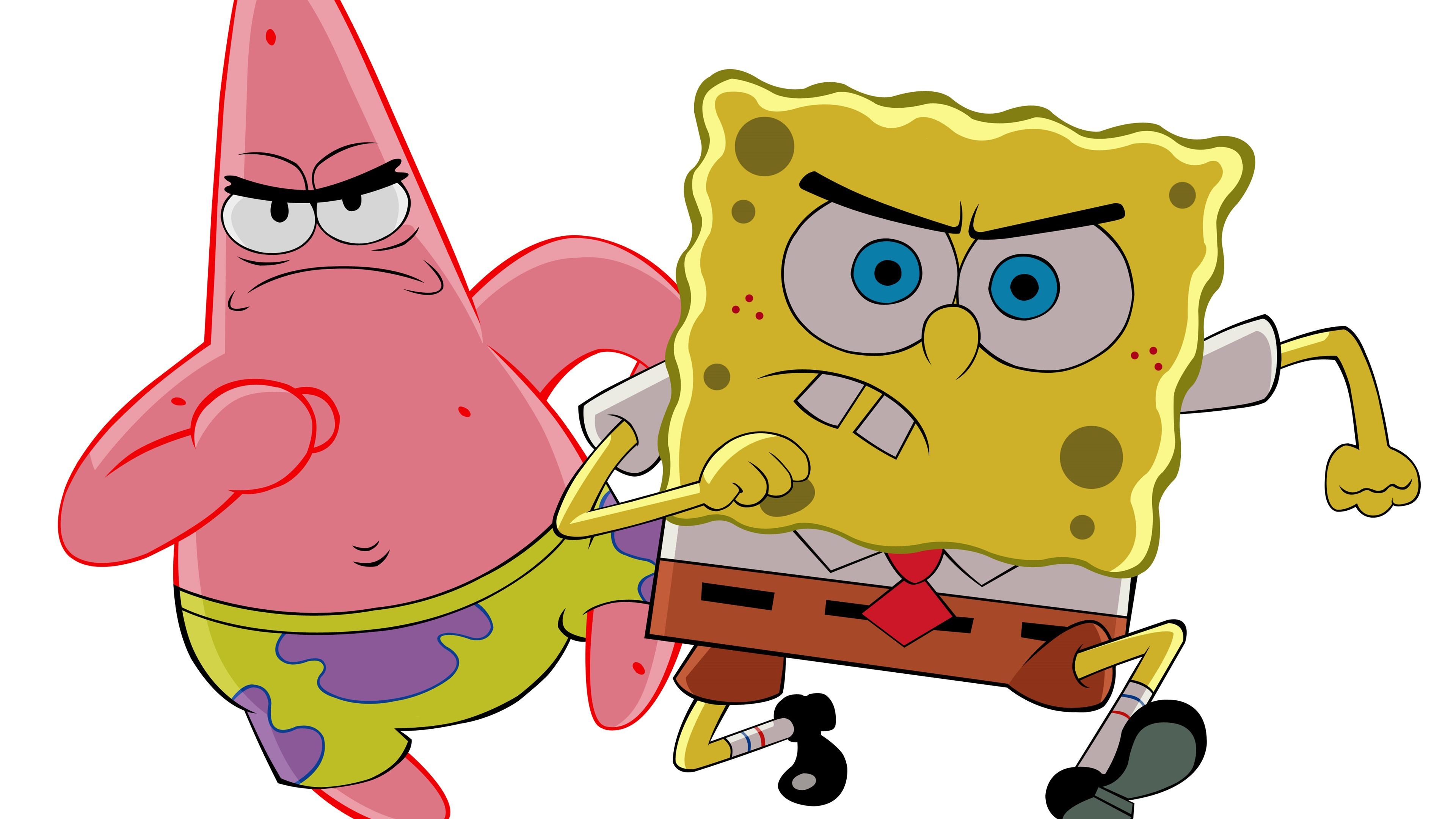 Wallpaper Spongebob, Patrick, classic anime 3840x2160 UHD 4K Picture, Image