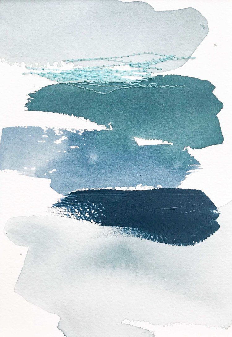 Color Study Indigo Teal Ocean. Watercolor Wallpaper, Cute Patterns Wallpaper, Aesthetic Wallpaper