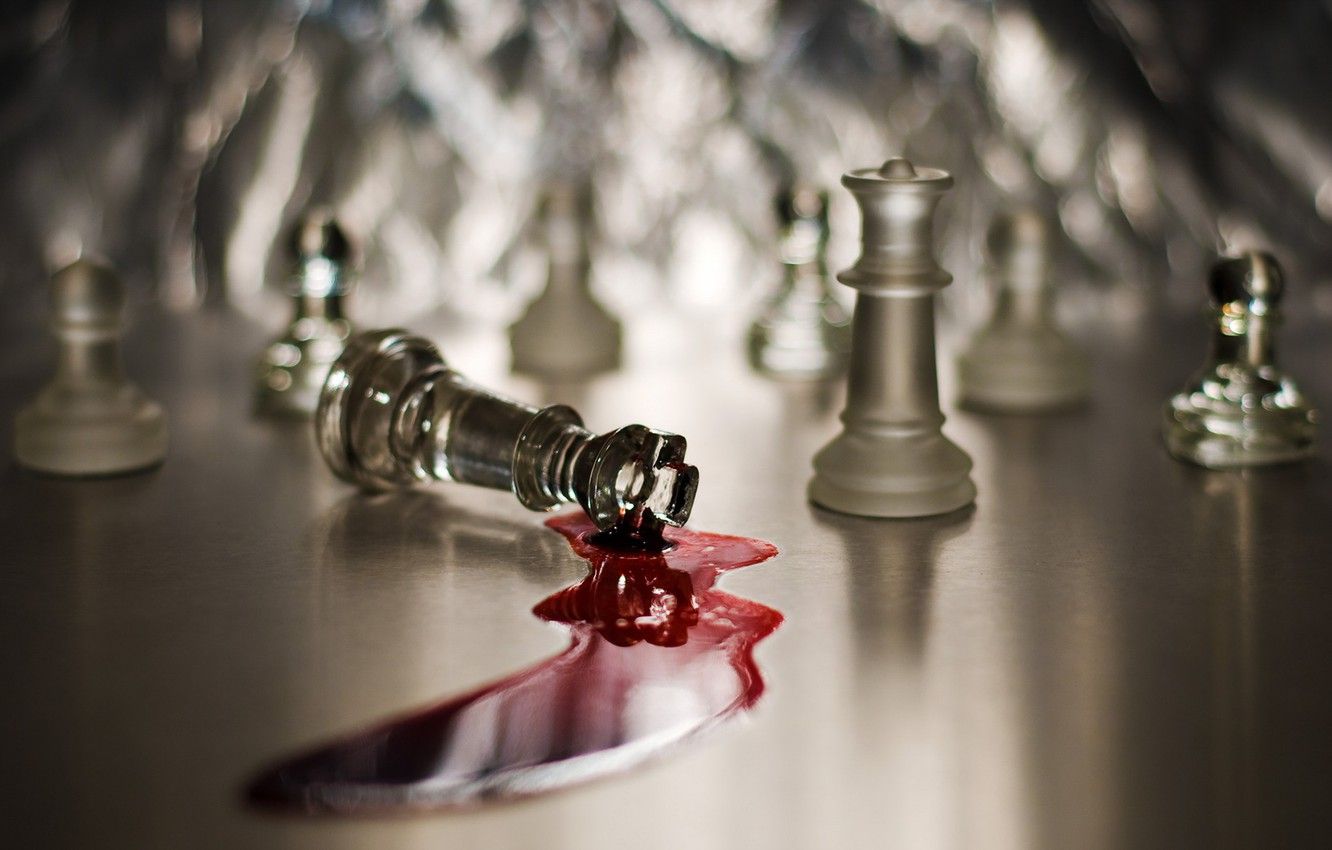 Wallpaper blood, chess, figure, The Game image for desktop, section разное
