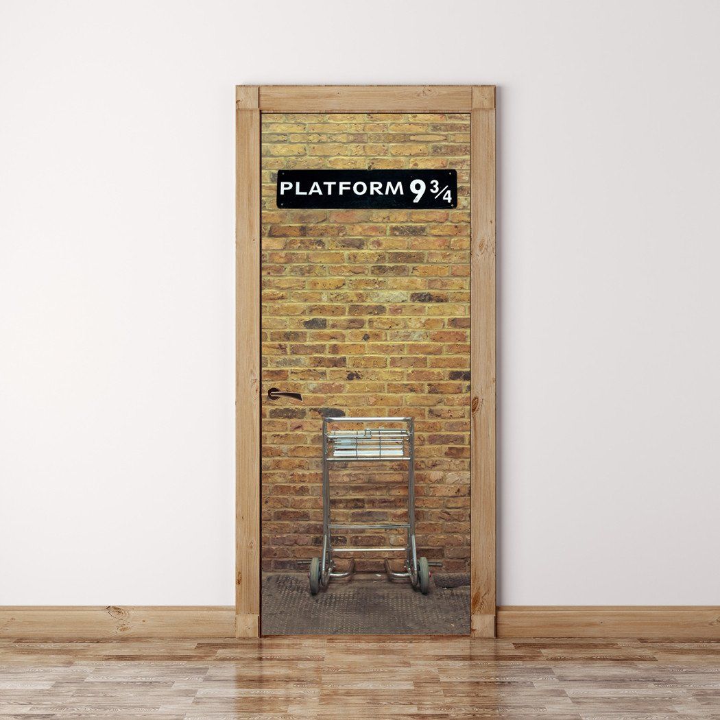 Door Mural Harry Potter Platform 9 3 4 Door Skin, Cover, Wrap